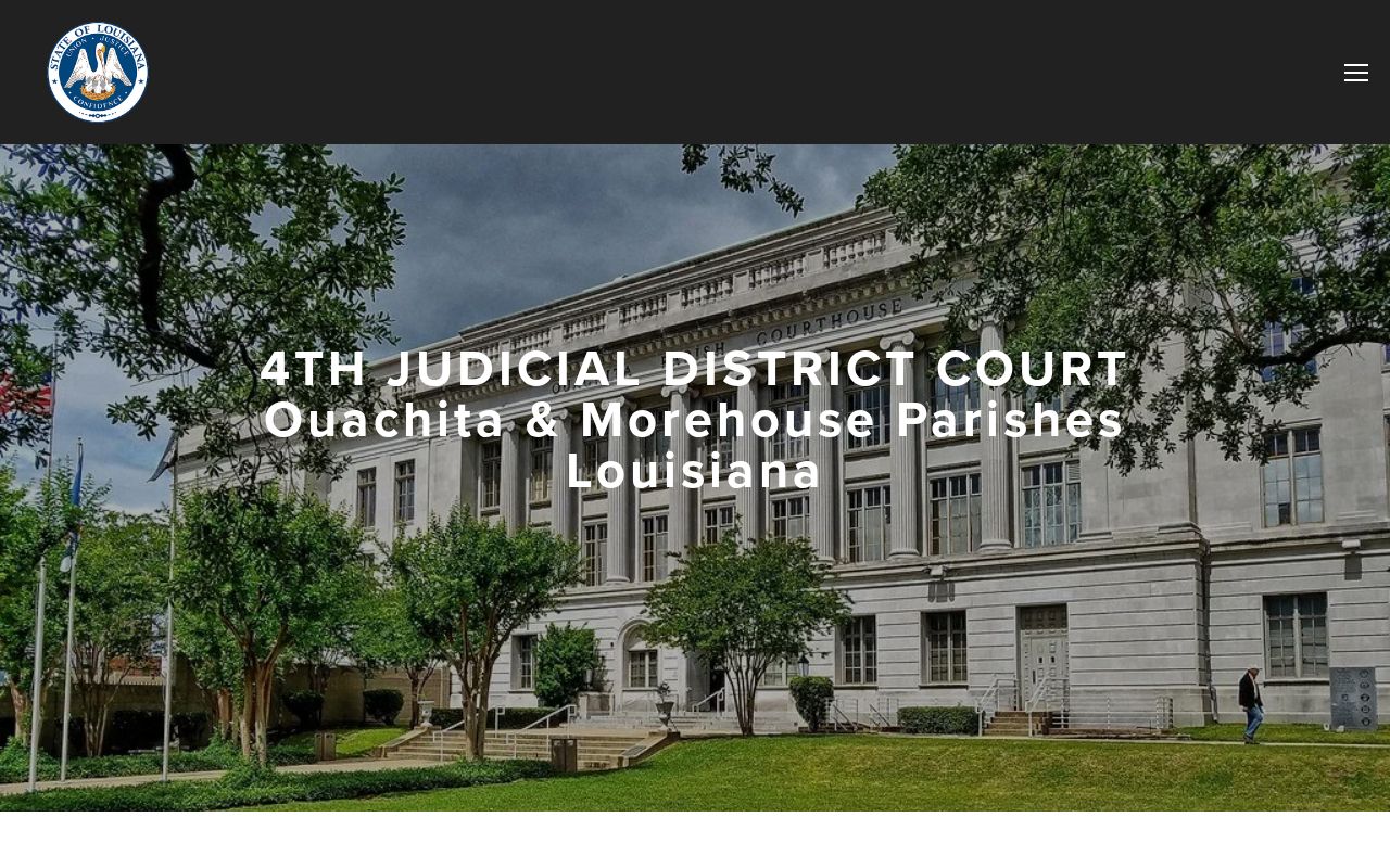 Ouachita Parish court docket Fourth Judicial District Court homepage