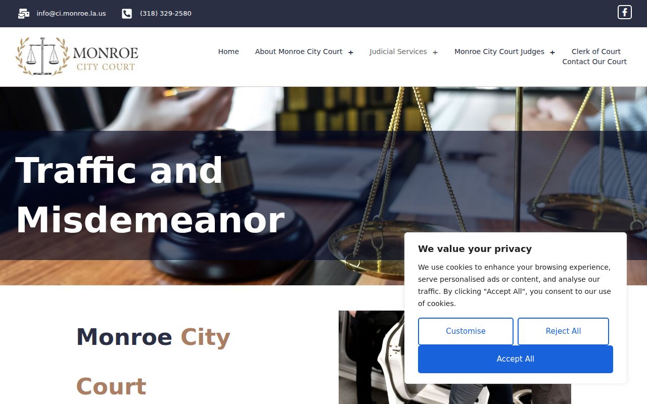 Monroe traffic ticket and misdemeanor court records information