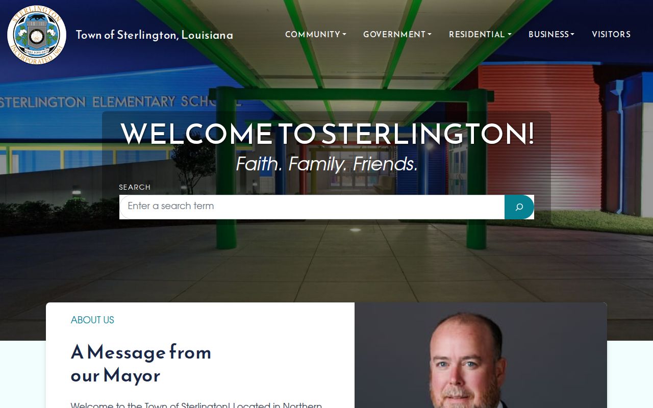 Sterlington court records official town contact route without docket search